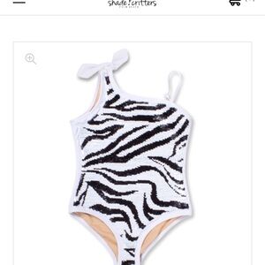 Shade Critters Zebra sequin flip Swimsuit. Size 6. Worn a few times.